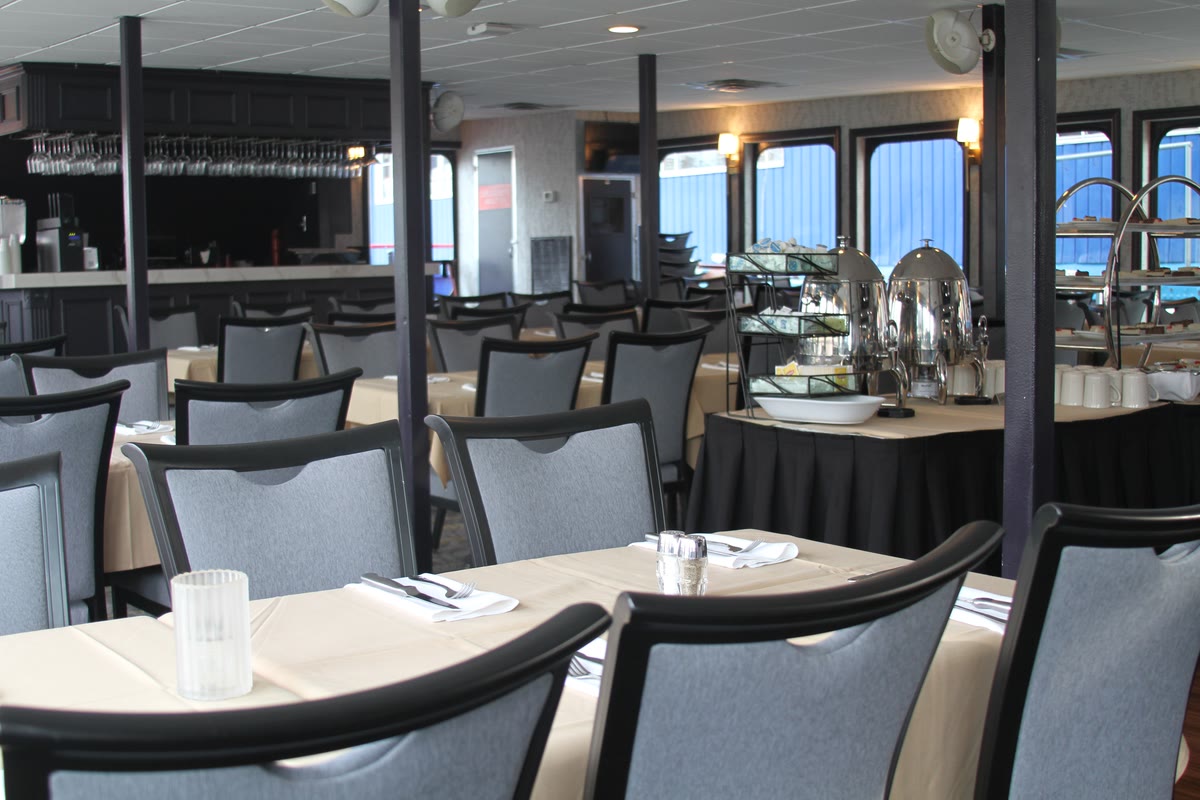 The renovated dining room and bar