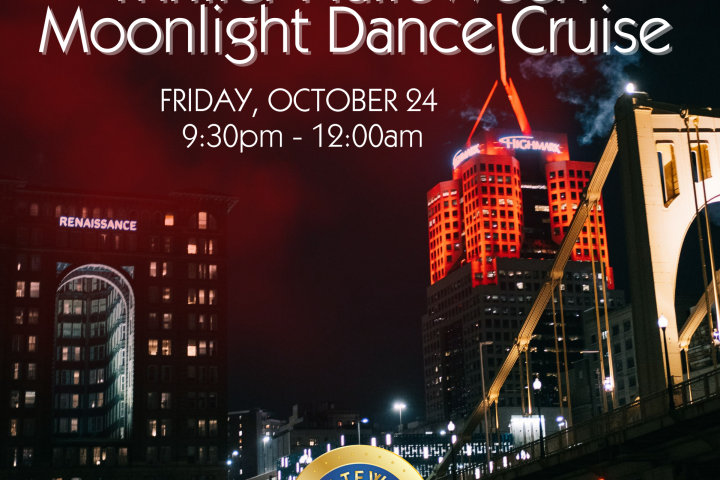Flyer for Thriller Halloween Moonlight Dance Cruise on October 24, 9:30pm-12am, by Gateway Clipper Fleet.